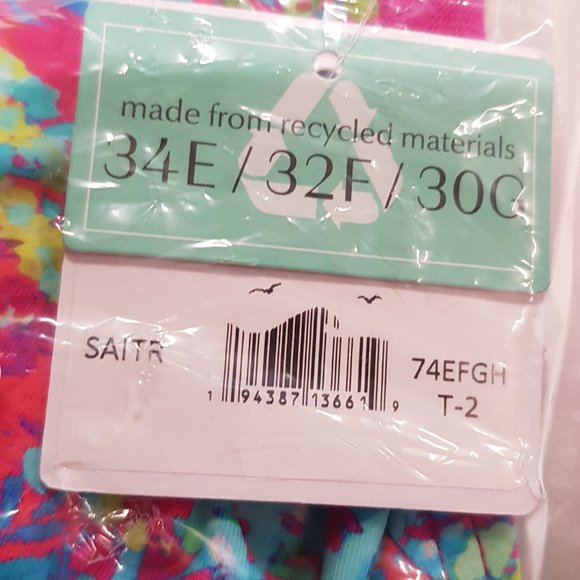 Sunsets Avery Tankini Top Swimsuit with Underwire Size 34E/23F/30g - Picture 2 of 2